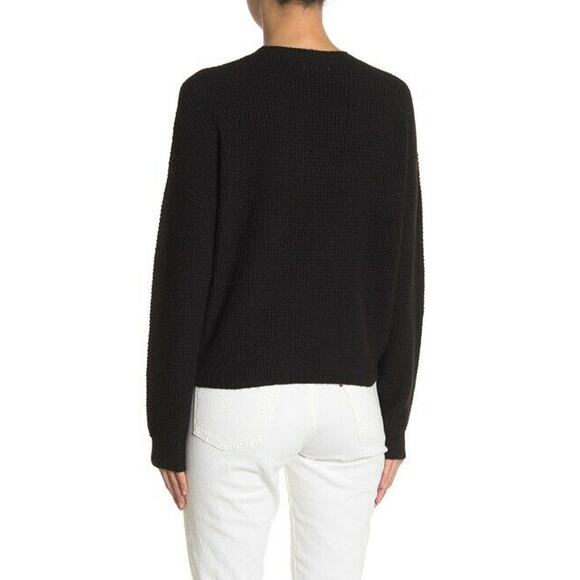 Abound Thermal Pullover Sweater Long Sleeve Rib Cuff Crew Neck Black Size XL NWT - Picture 2 of 6